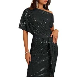 Elegant Black Sequin Dress